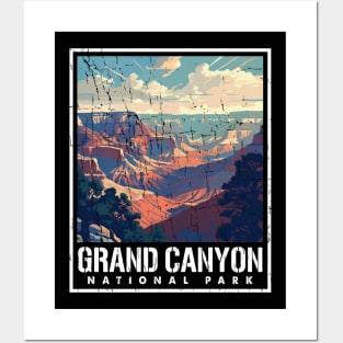 grand canyon rafting (grunge) Posters and Art